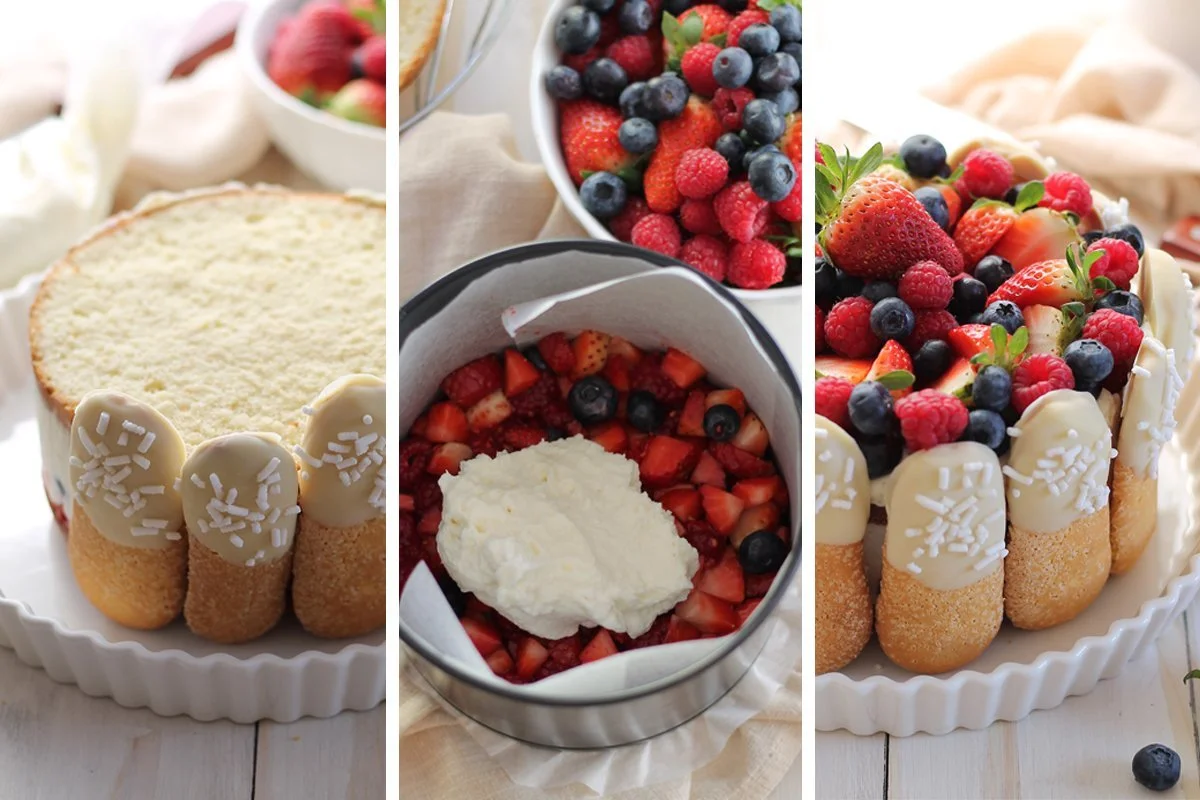 Charlotte ai frutti di bosco e ricotta
