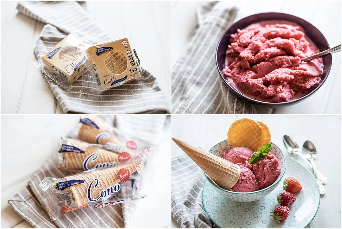 Gelato vegano alla fragola