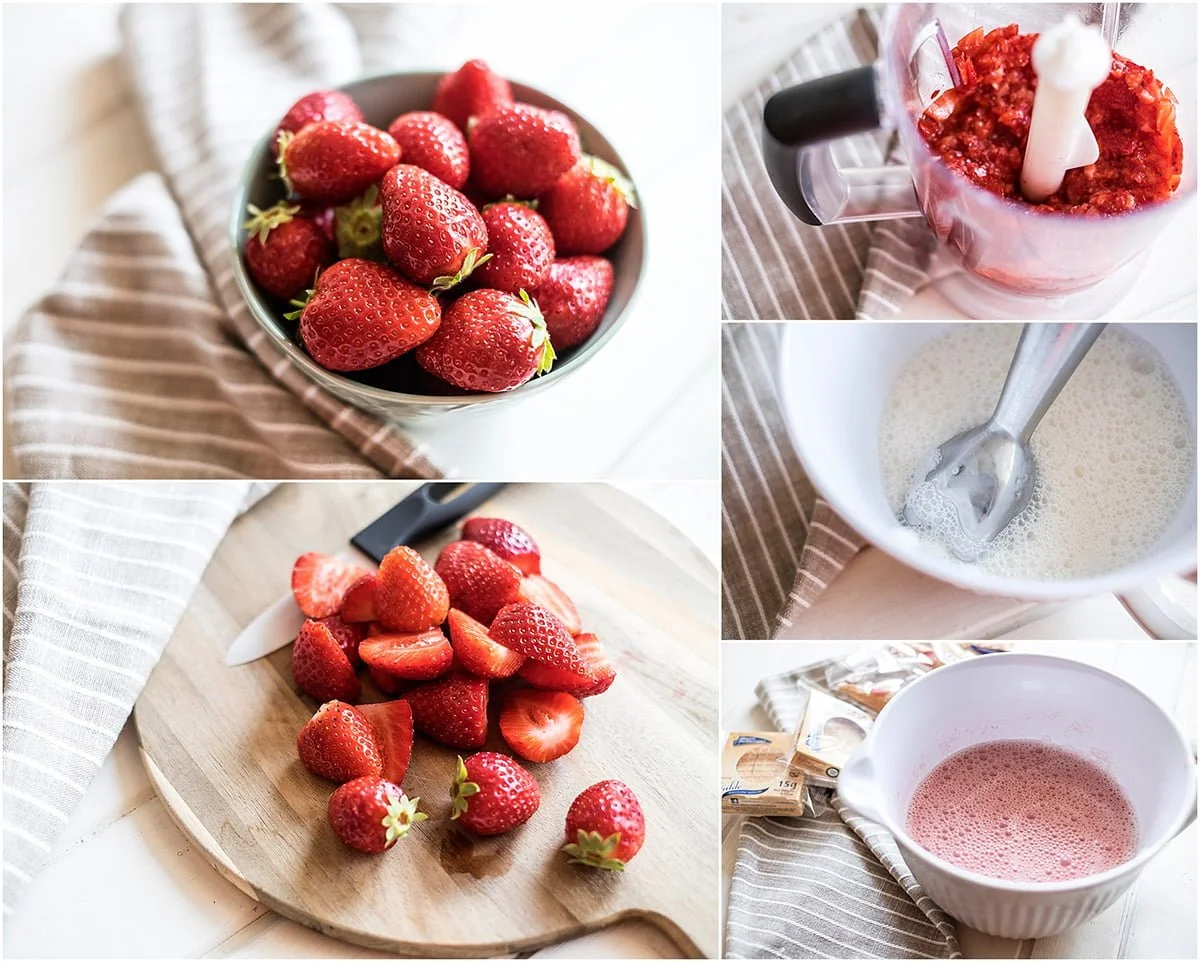 Gelato vegano alla fragola