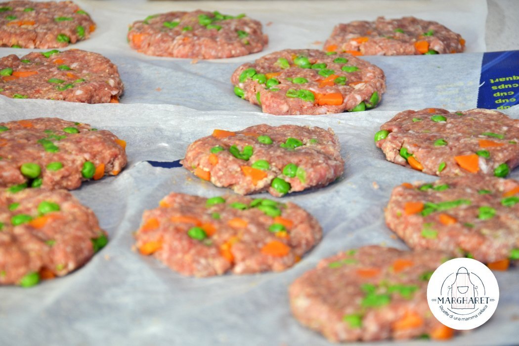 Hamburger di carne e verdure senza glutine