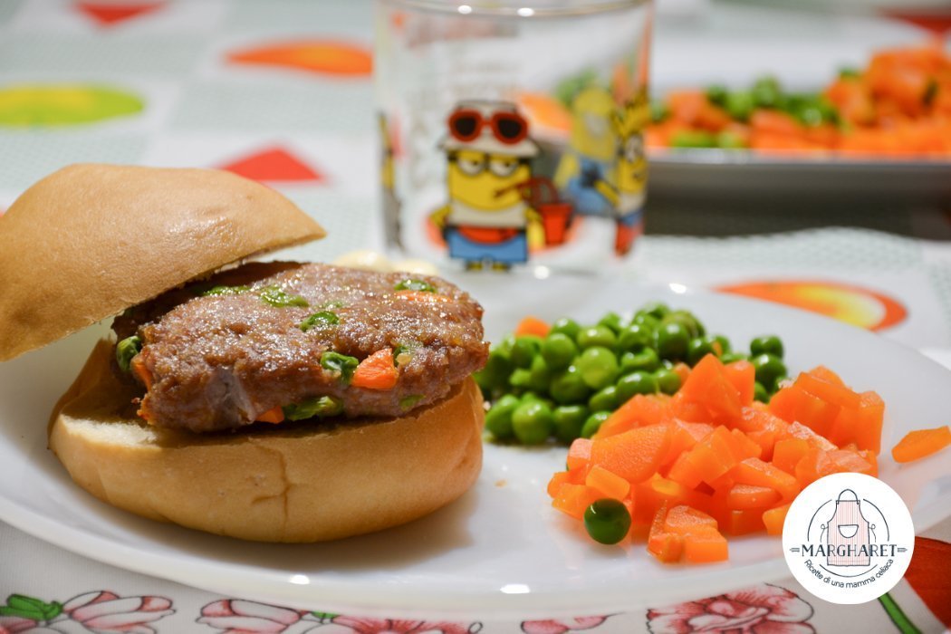 Hamburger di carne e verdure senza glutine