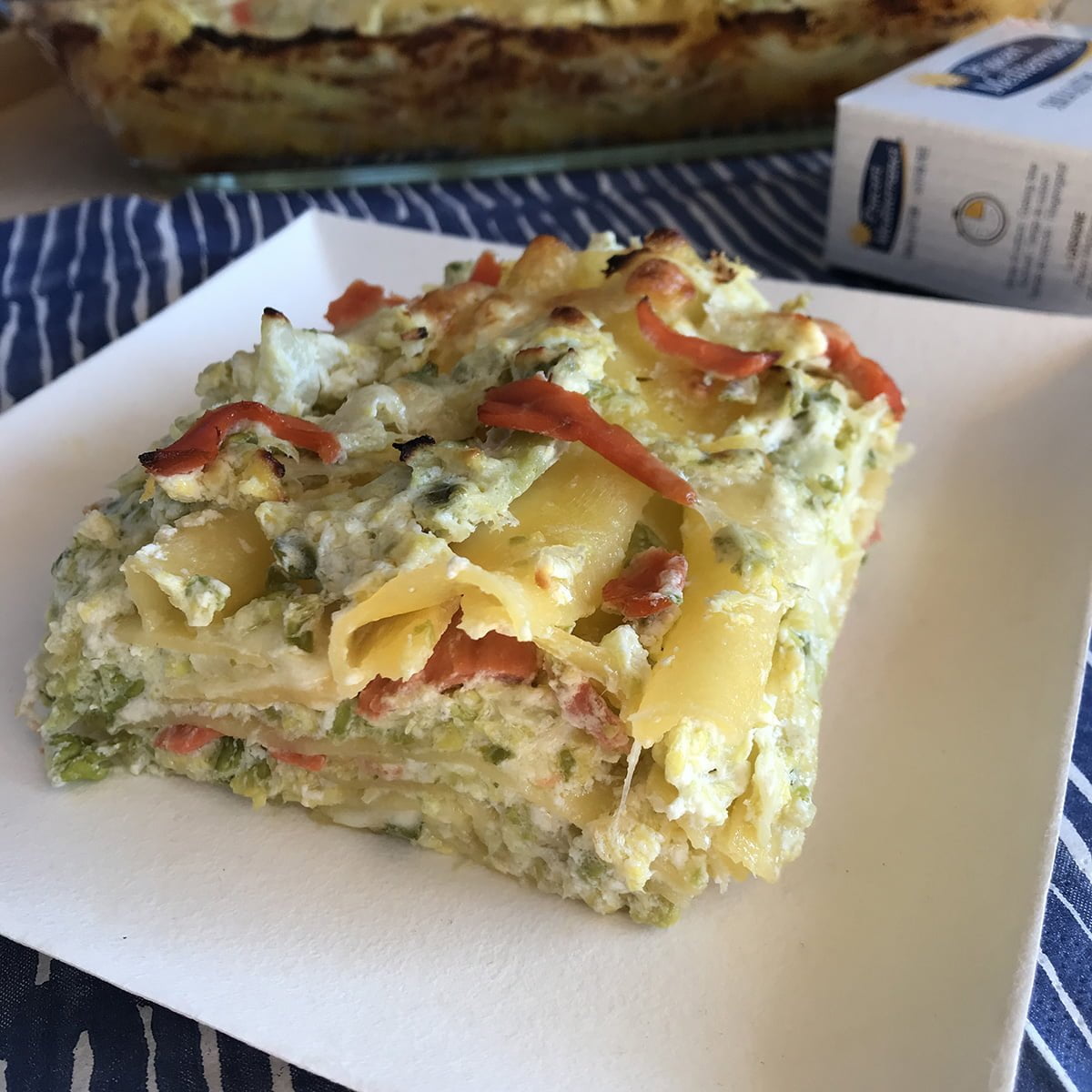 Lasagna senza glutine con verza, ricotta e salmone