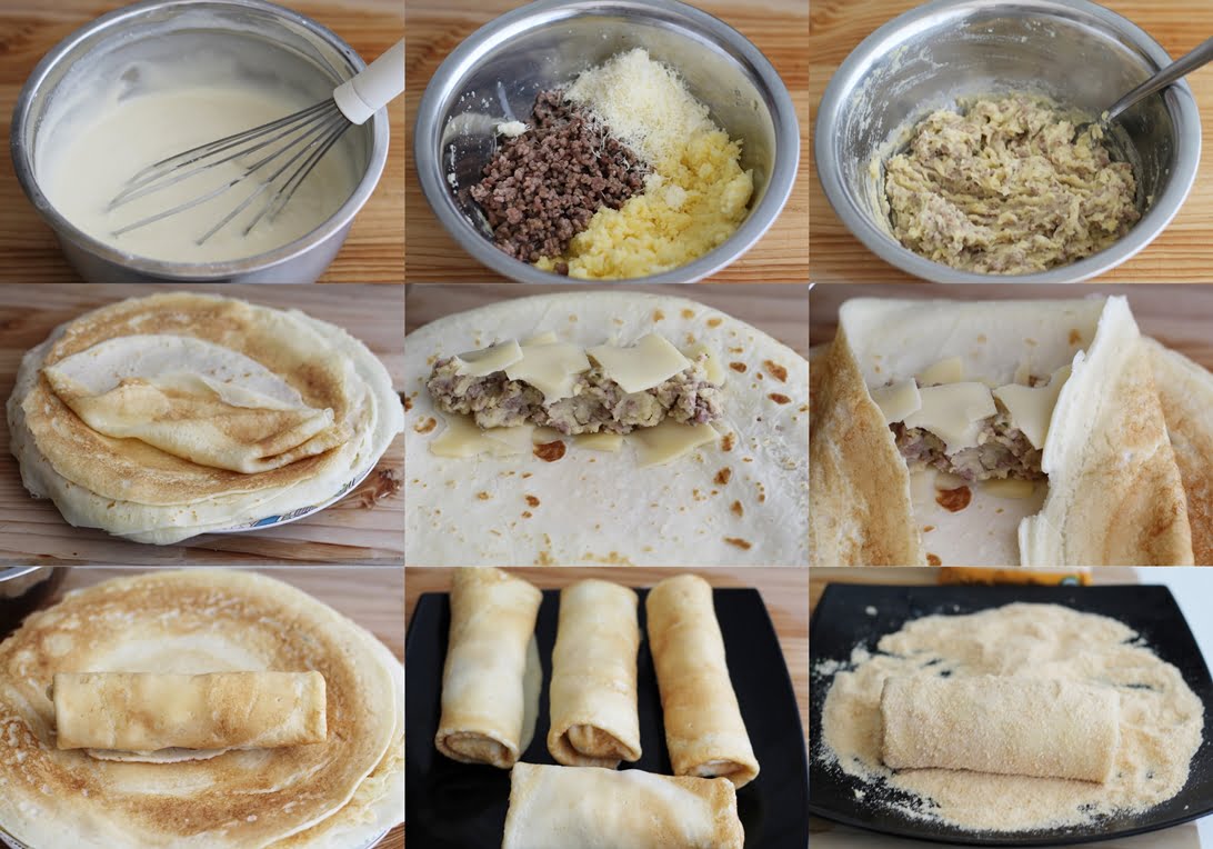 Rolls di crêpes senza glutine